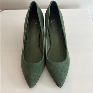Marc Fisher Green Suede Women's Pumps